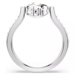 Chroma ring Mixed cuts, Star, White, Rhodium plated
